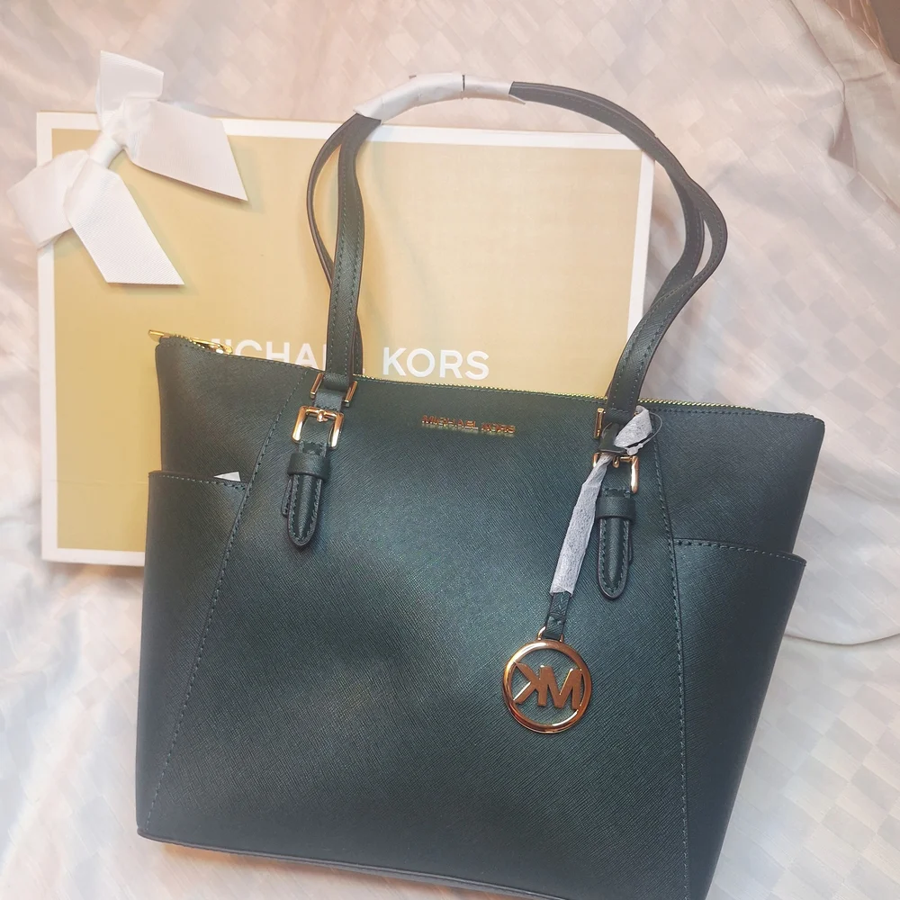 Michael Kors Dark Green Tote Bag - Picture 3 of 4